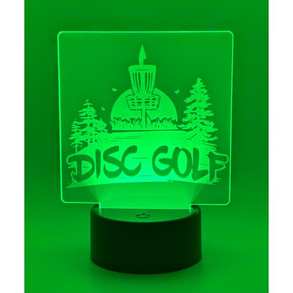 Disc Golf Laser Engraved LED light, Disc Golf Gift, Sport Gift, LED Night Light - Picture 11 of 16